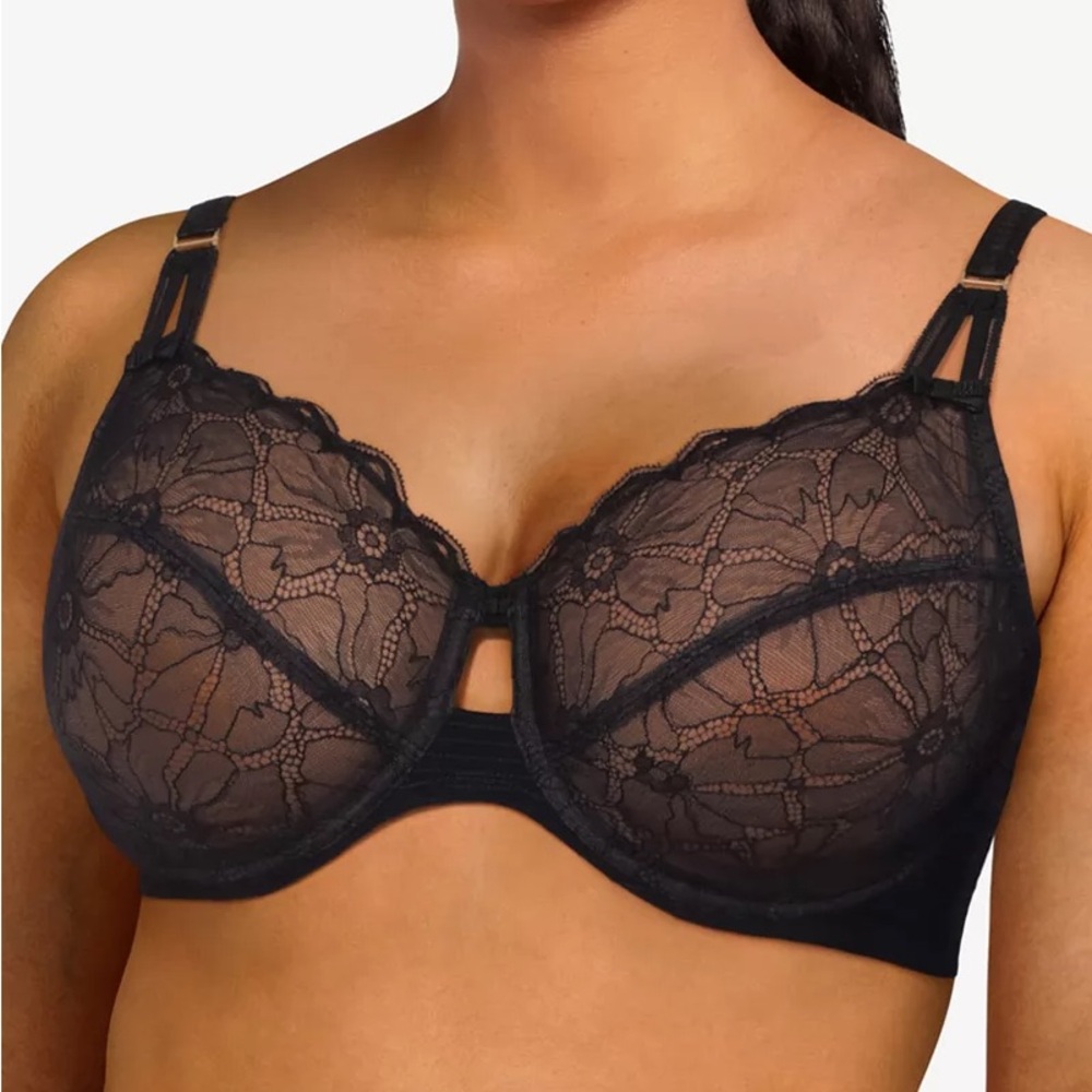 Chantelle Black Floral Lace Bra